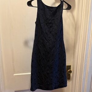 Banana Republic Factory Navy Asymmetrical Dress